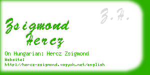 zsigmond hercz business card